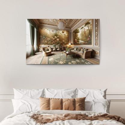 Vintage-Style Framed Botanical Prints 1 Piece HD Canvas Wall Art-Original Frame