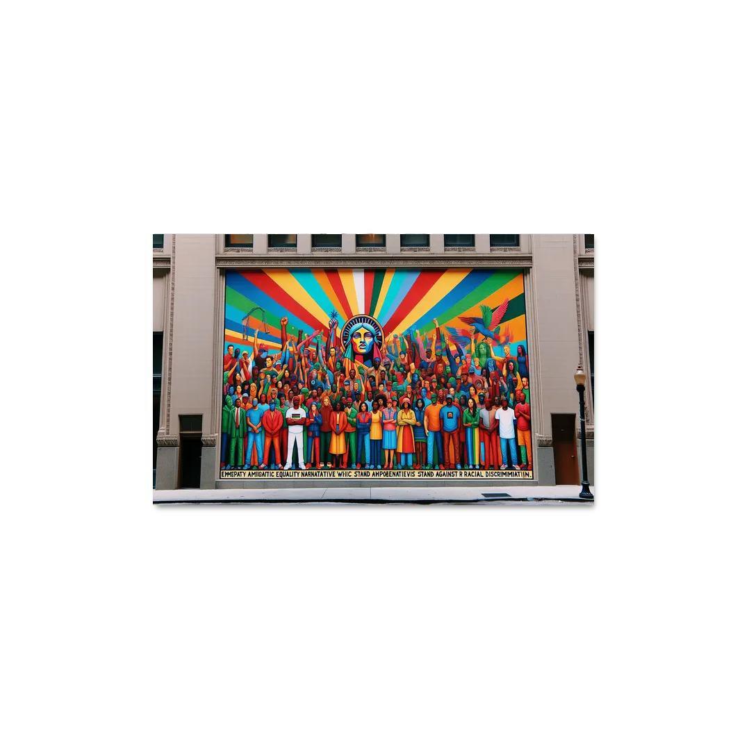 Voices in Color Art for Racial Justice 1 Piece HD Canvas Wall Art-Original Frame