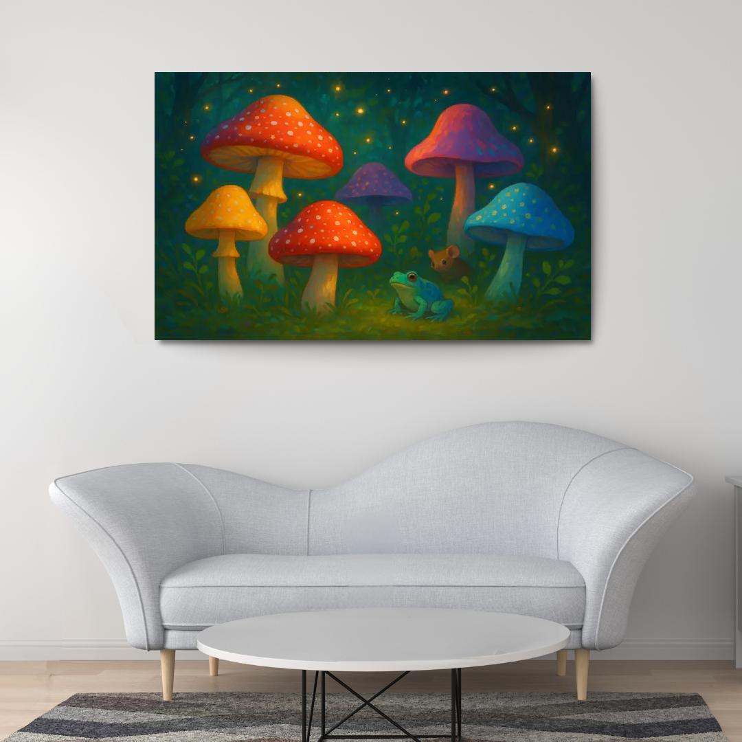 Magic Mushroom Hideaway Premium Artwork Frames