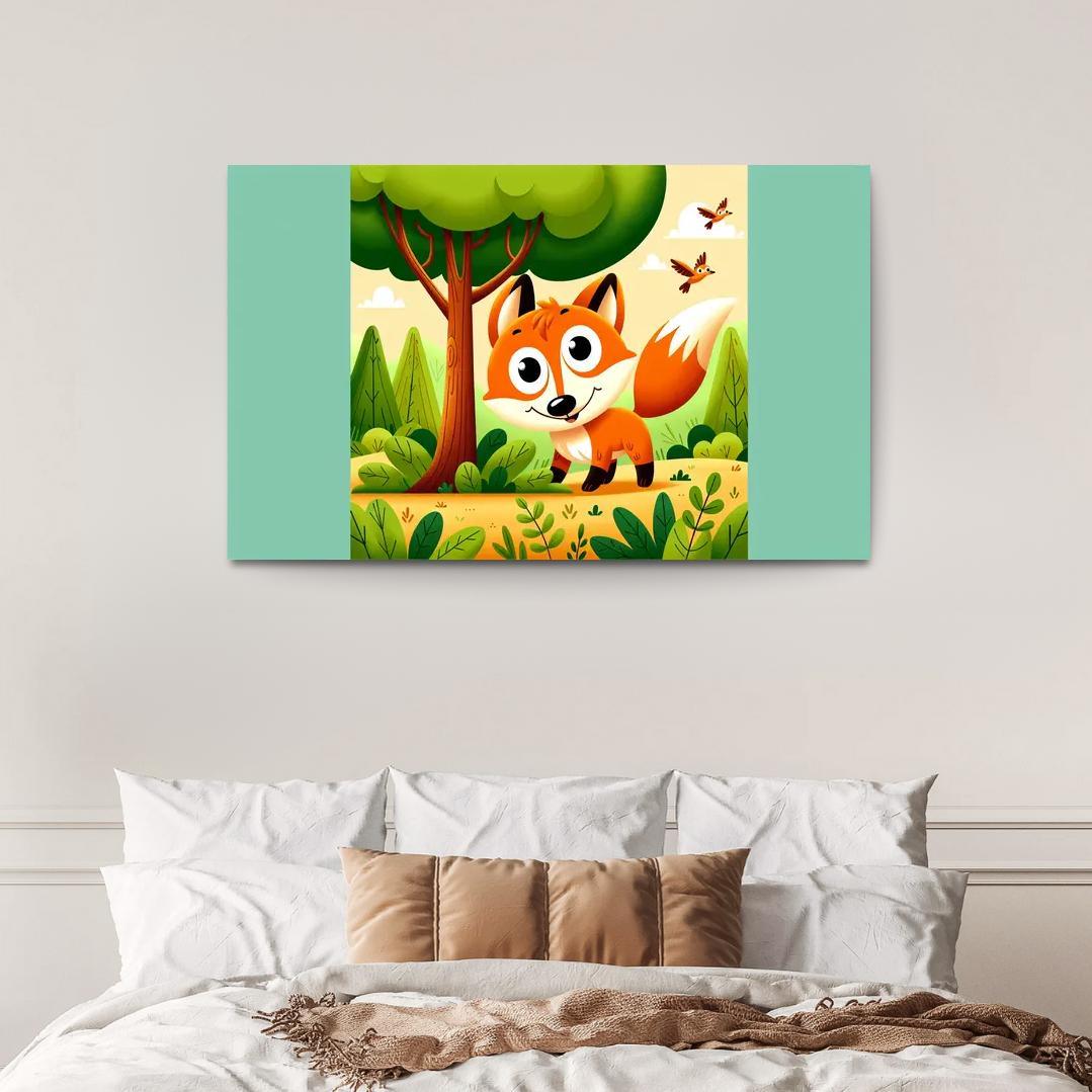 Funky Foxes - Woodland Friends Framed Paintings