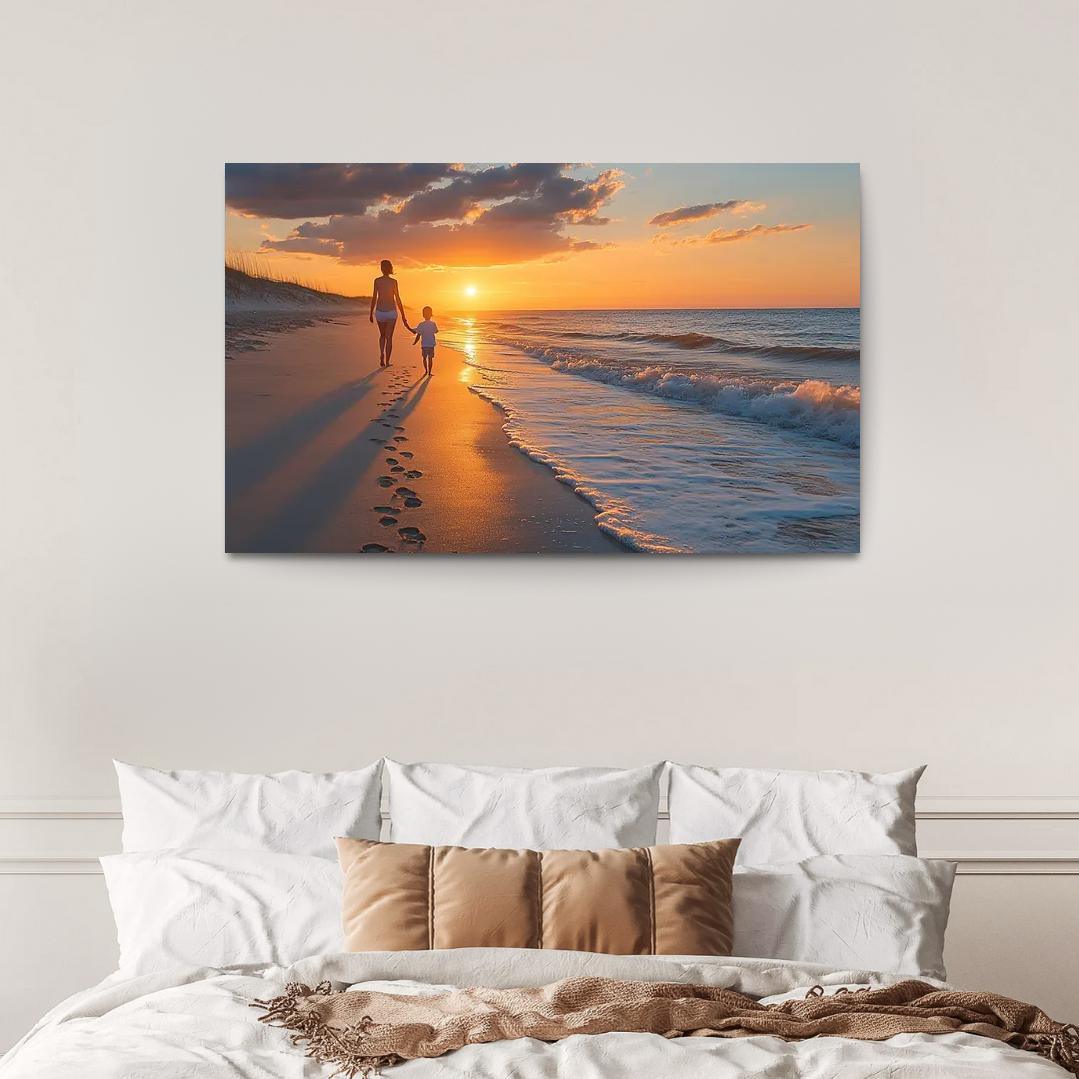 Footprints In The Heart A Mothers Journey Canvas Paintings Frame