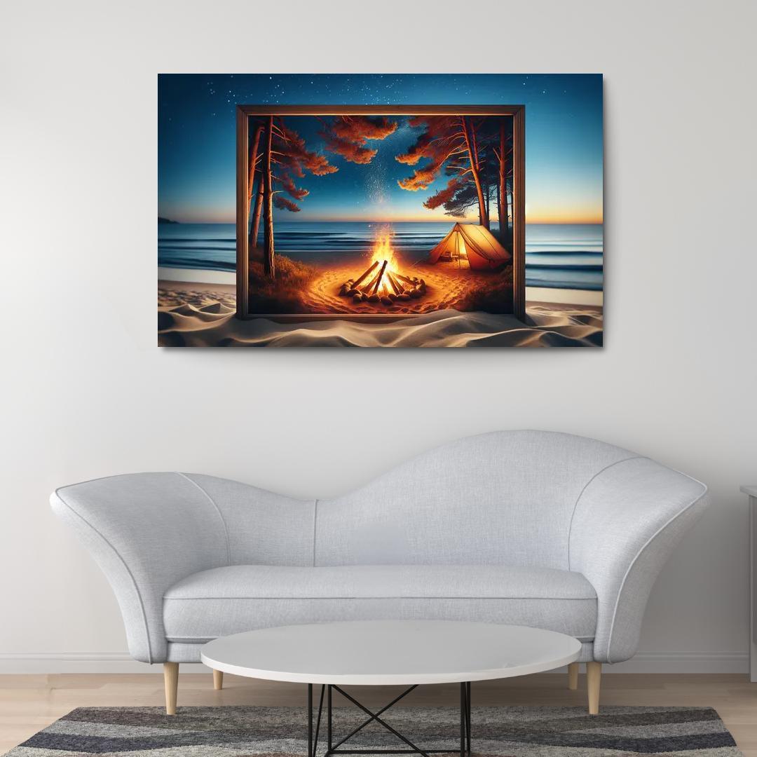 Whispering Pines Coastal Camping Adventure Art Trends