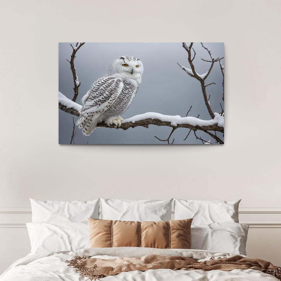 The Majestic Snowy Owl Guardian Of The Arctic Framed Paintings