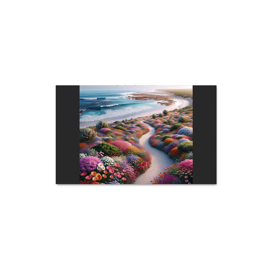 Winding Shoreline Scenic Pathway Abstract Paintings Frame