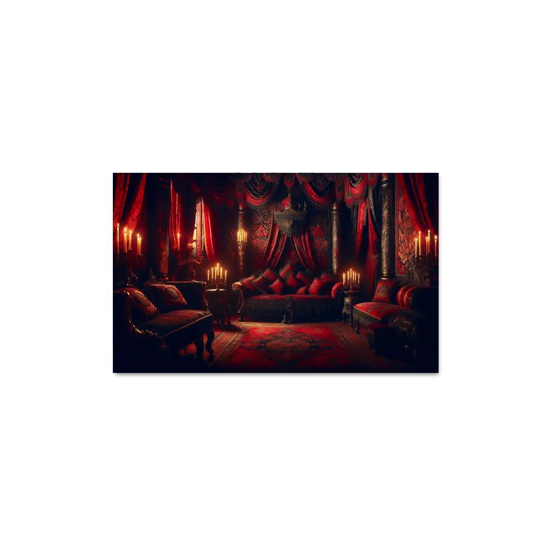 Dark Enchantment Chamber An Ominous Retreat 1 Piece HD Canvas Wall Art-Original Frame