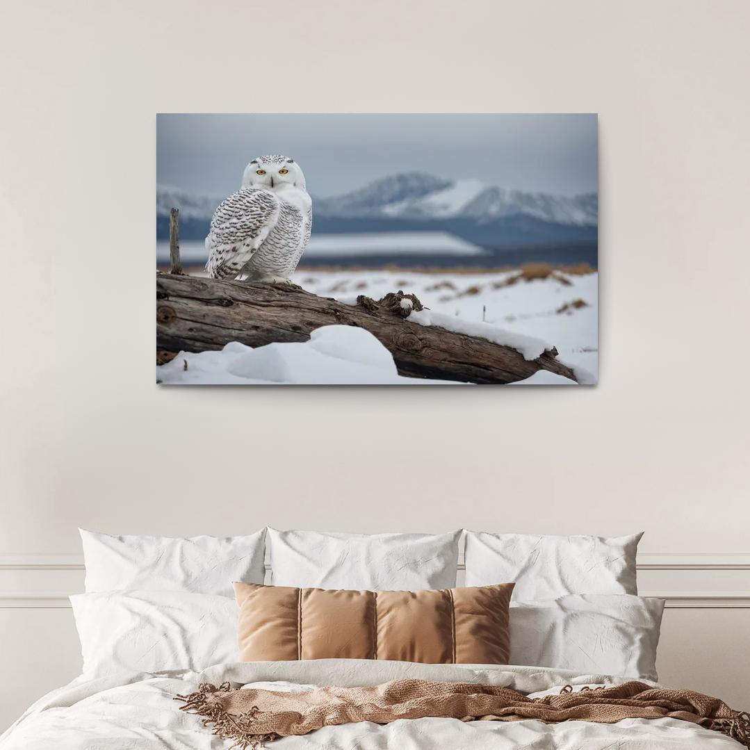 The Regal Snowy Owl Multi-panel Paintings