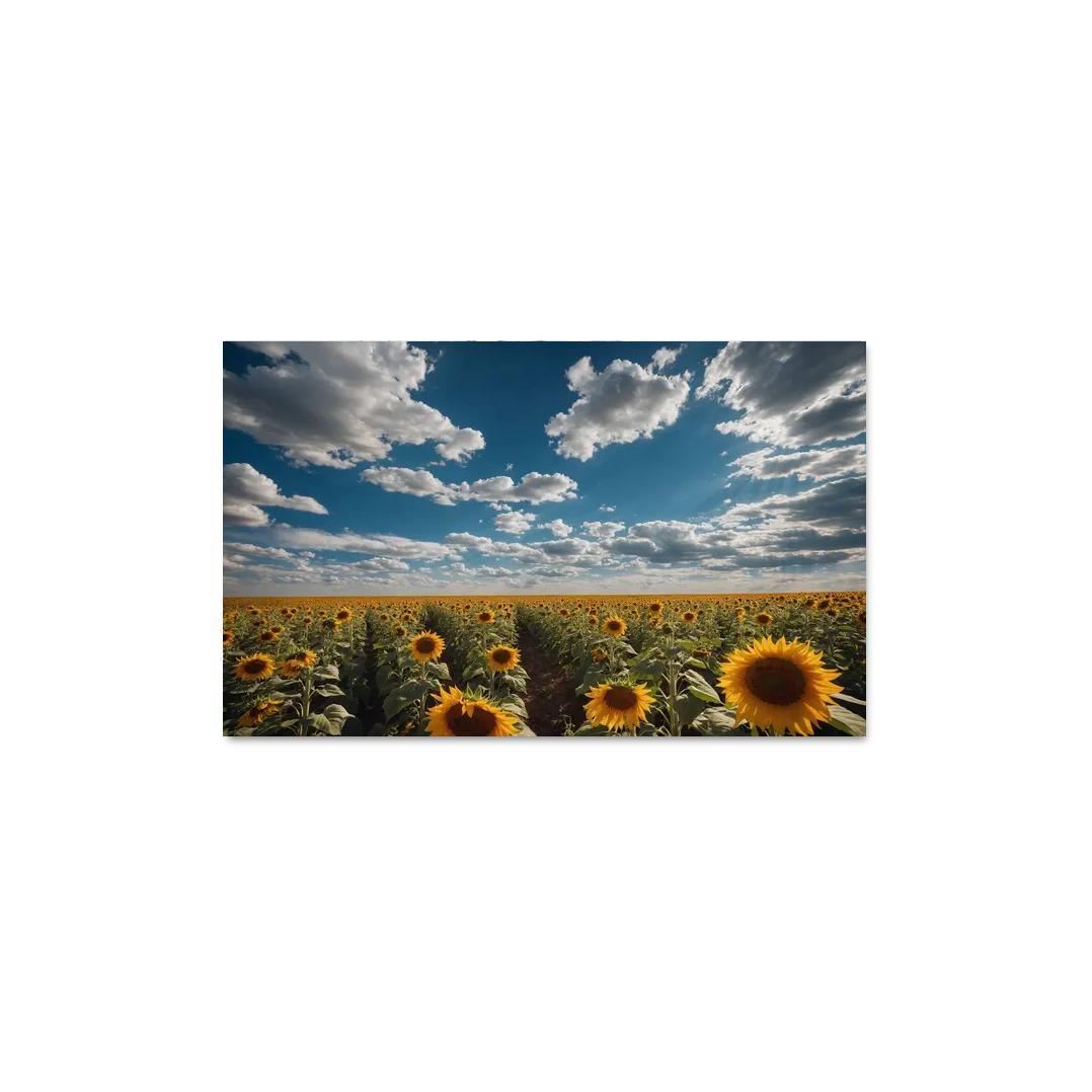 The Radiant Fields Of Golden Sunflowers Oil Paintings Frame