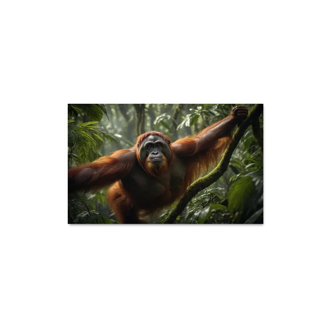 The Majestic Bornean Orangutan Forest Architect Framed Paintings