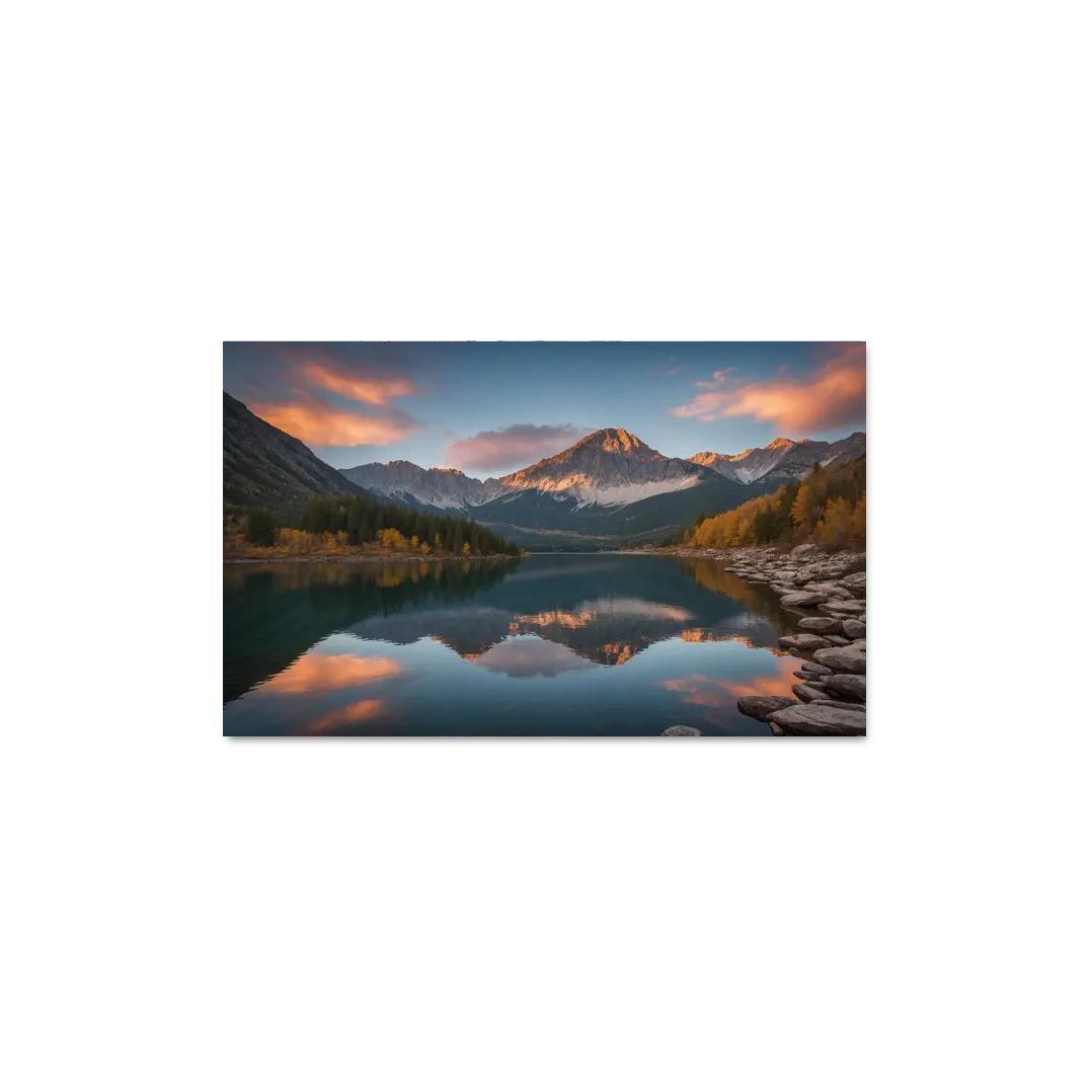 The Stillness Of Mirror Lakes Oil Paintings Frame