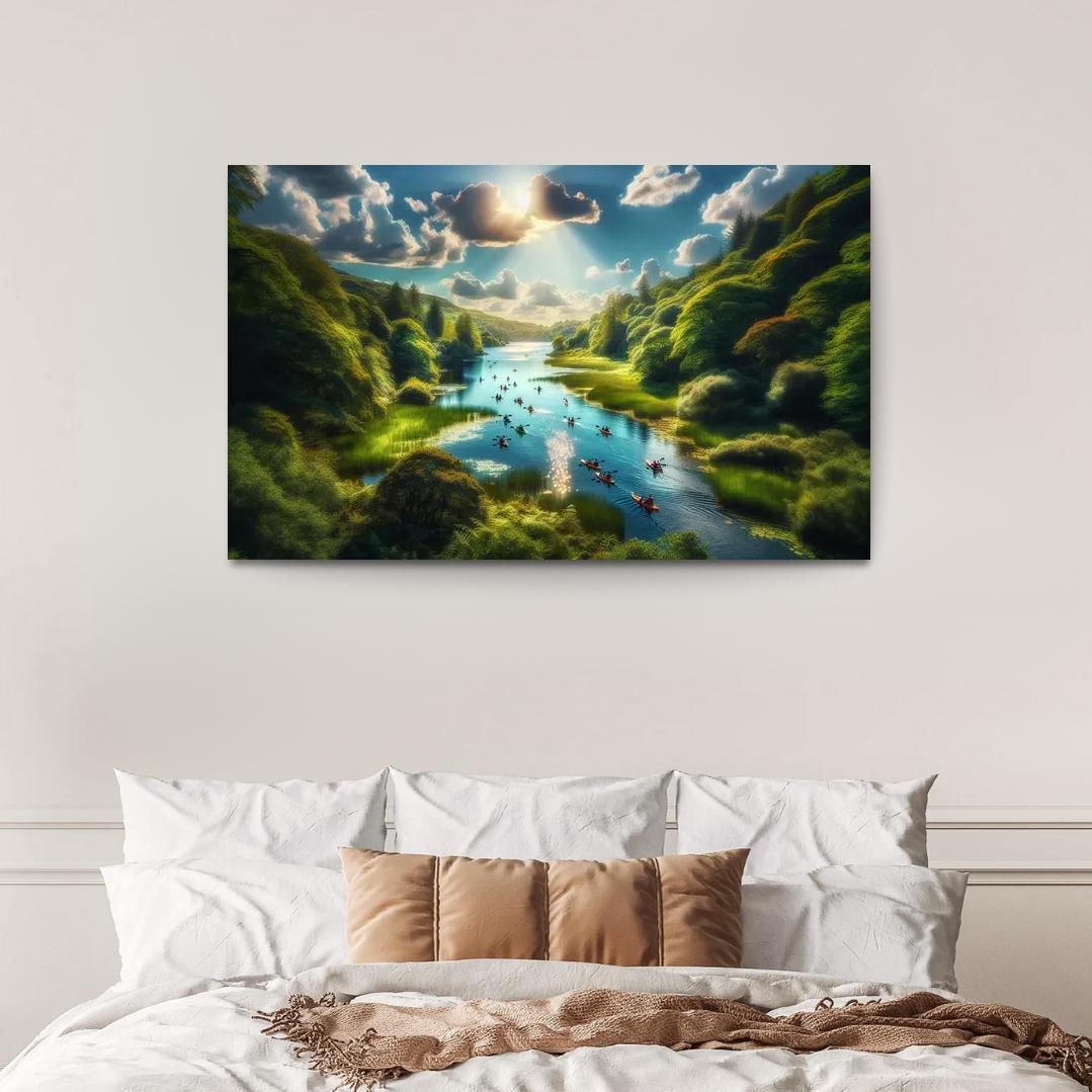 Crystal Waters Ideal For Kayaking Adventures Abstract Paintings Frame