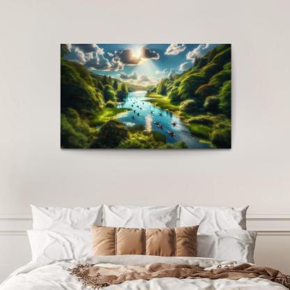 Crystal Waters Ideal For Kayaking Adventures Abstract Paintings Frame