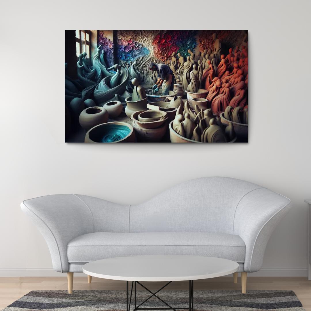 Sculpting Whispers of the Soul 1 Piece HD Canvas Wall Art-Original Frame