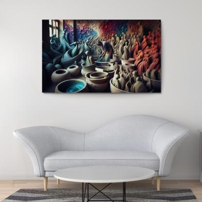 Sculpting Whispers of the Soul 1 Piece HD Canvas Wall Art-Original Frame