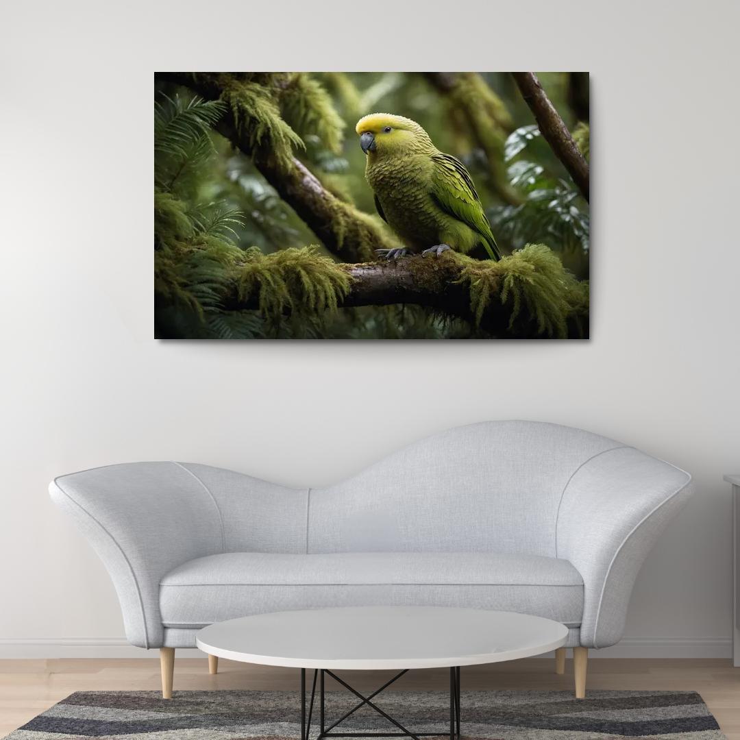 The Unique Kakapo In New Zealand Framed Paintings
