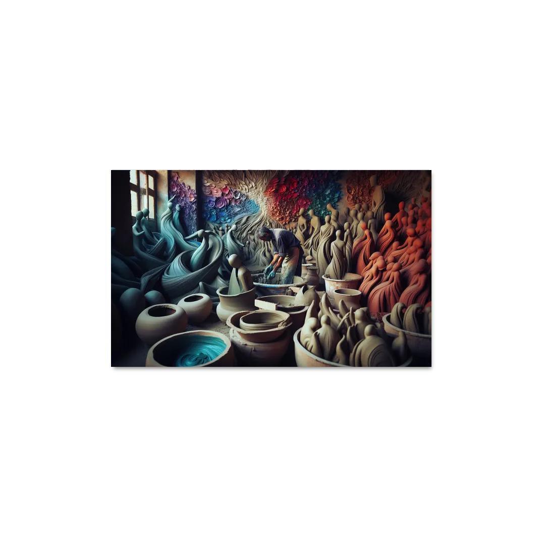 Sculpting Whispers of the Soul 1 Piece HD Canvas Wall Art-Original Frame