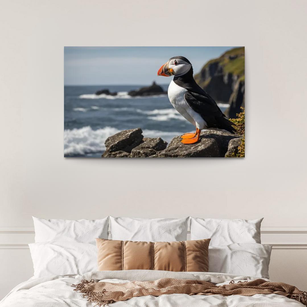 The Magnificent Puffin The Clown Of The Sea Custom Paintings Frame