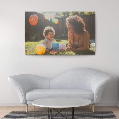 The Echo Of Her Laughter A Mothers Joy Canvas Paintings Frame