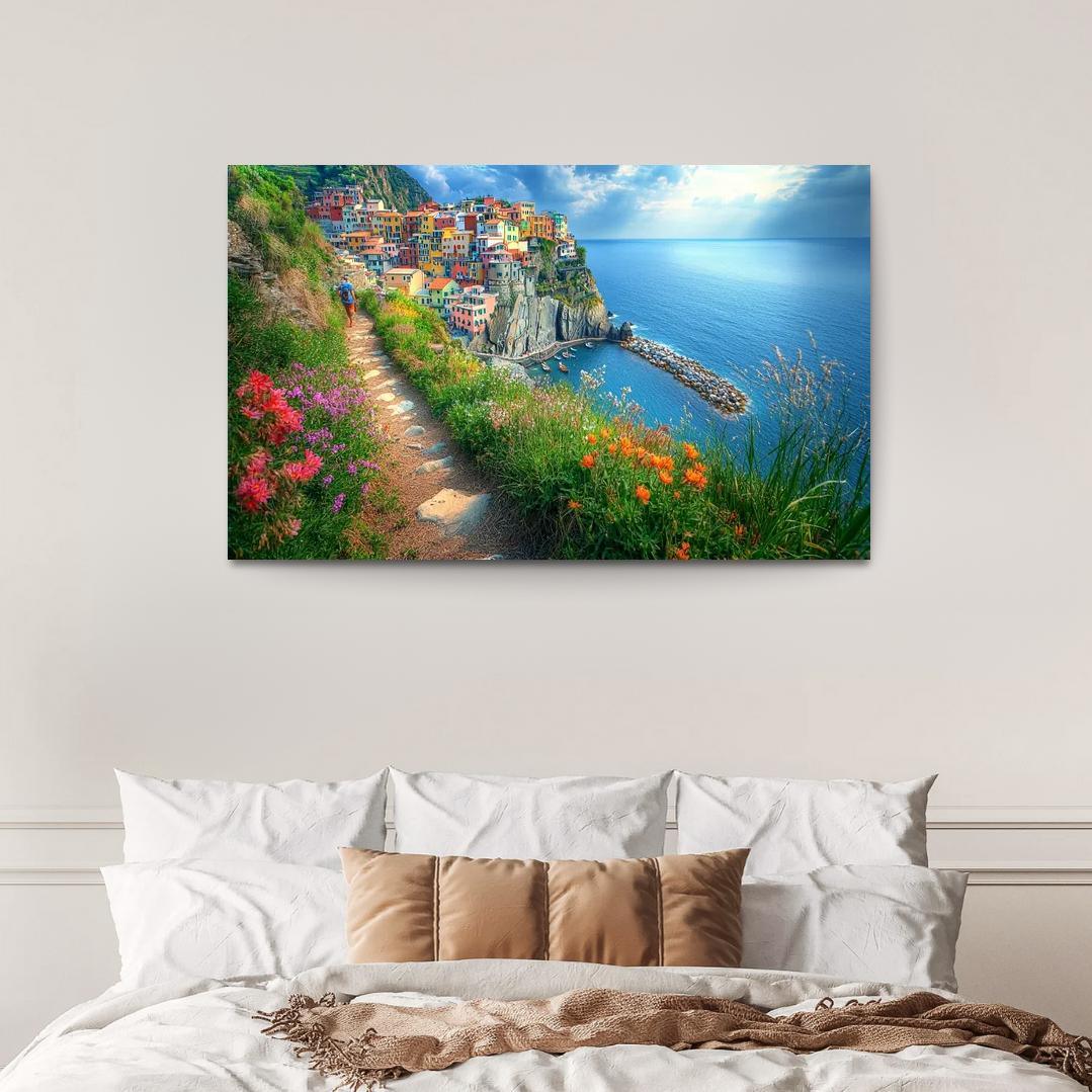 Hiking The Cinque Terre Trails Abstract Paintings Frame