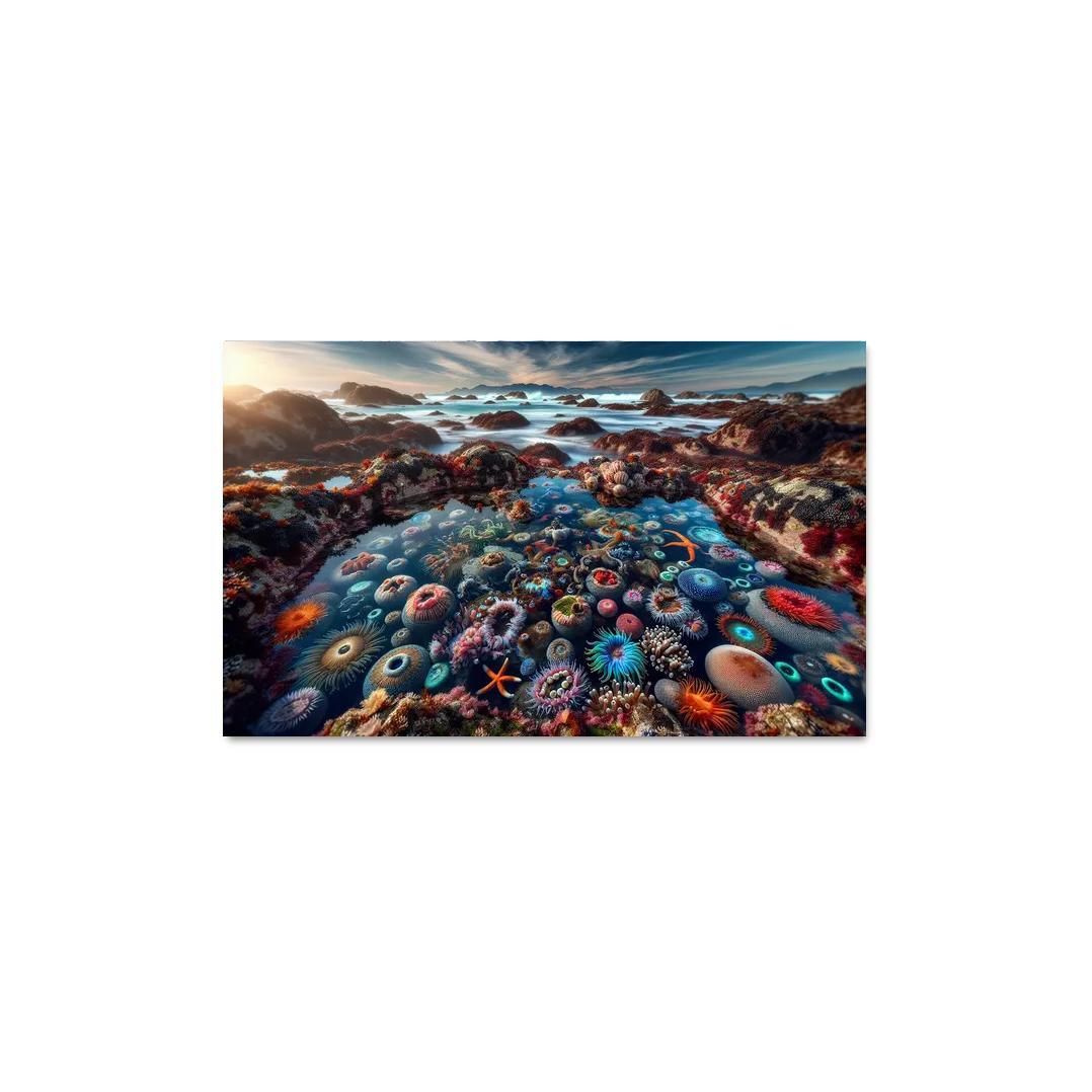 Tidal Pool Haven Nature's Aquatic Wonders Abstract Paintings Frame