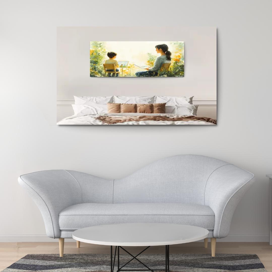 The Bridge Of Trust A Mothers Supportive Love Custom Paintings Frame