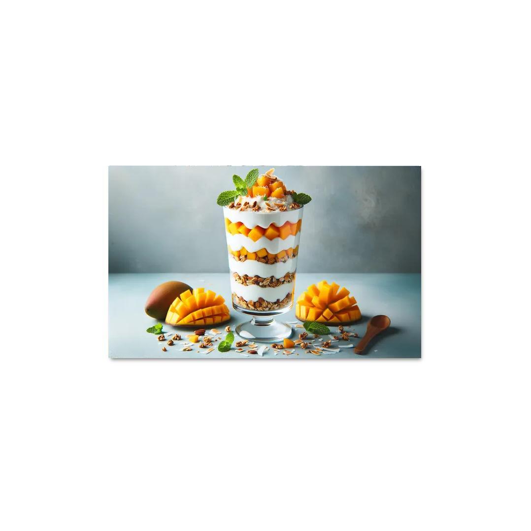 Creamy Coconut Mango Parfait 1 Piece HD Canvas Wall Art-Original Frame