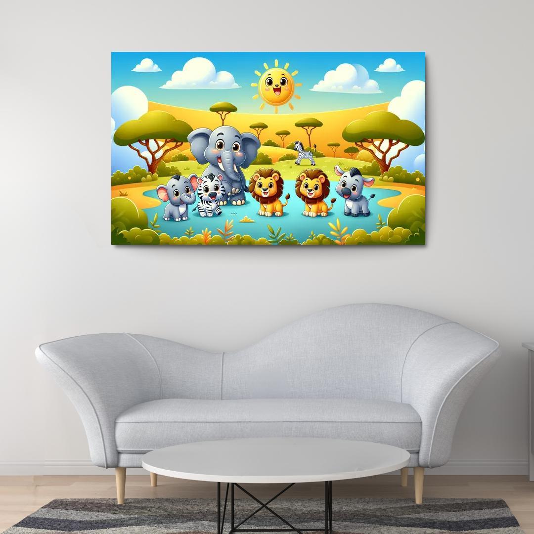 Playful Safari Expedition Premium Artwork Frames