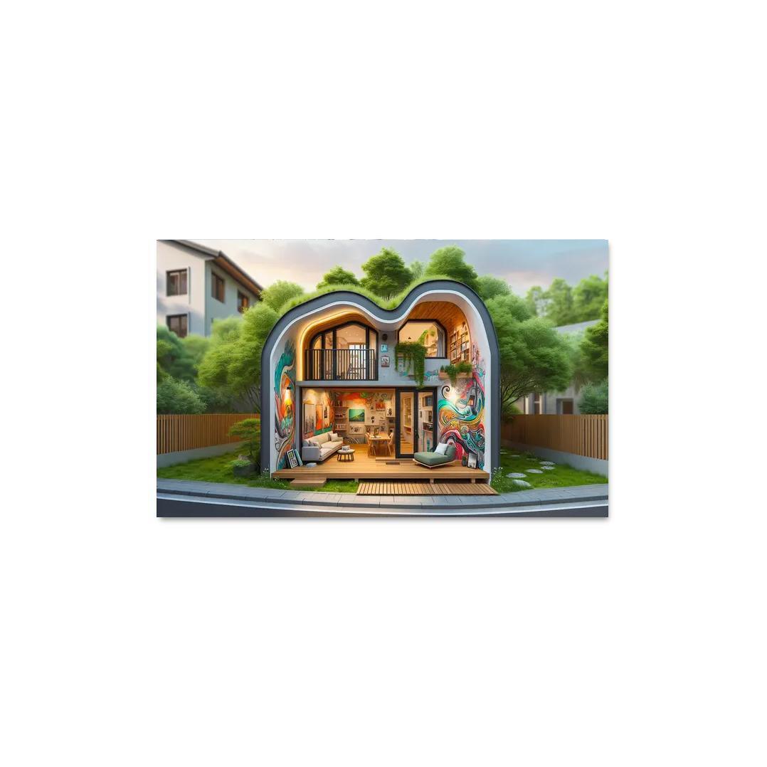 Artistic Micro Homes Custom Paintings Frame