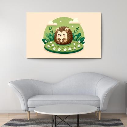 Friendly Hedgehog Modern Paintings Frame