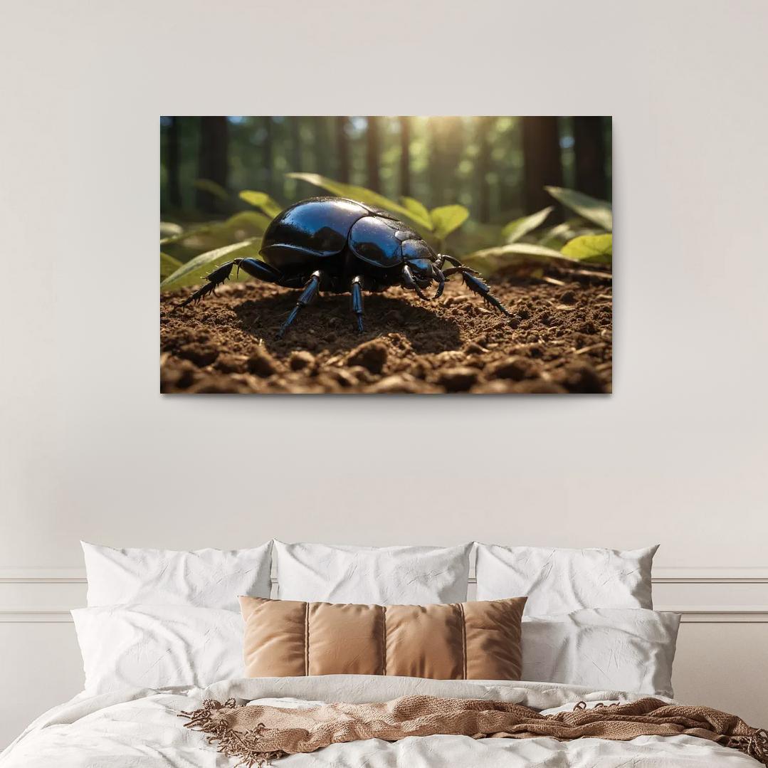 The Enigmatic Dung Beetle Nature's Clean-up Crew Canvas Paintings Frame