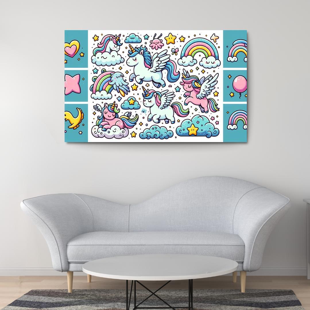 Mythical Creature Kingdom 1 Piece HD Canvas Wall Art-Original Frame