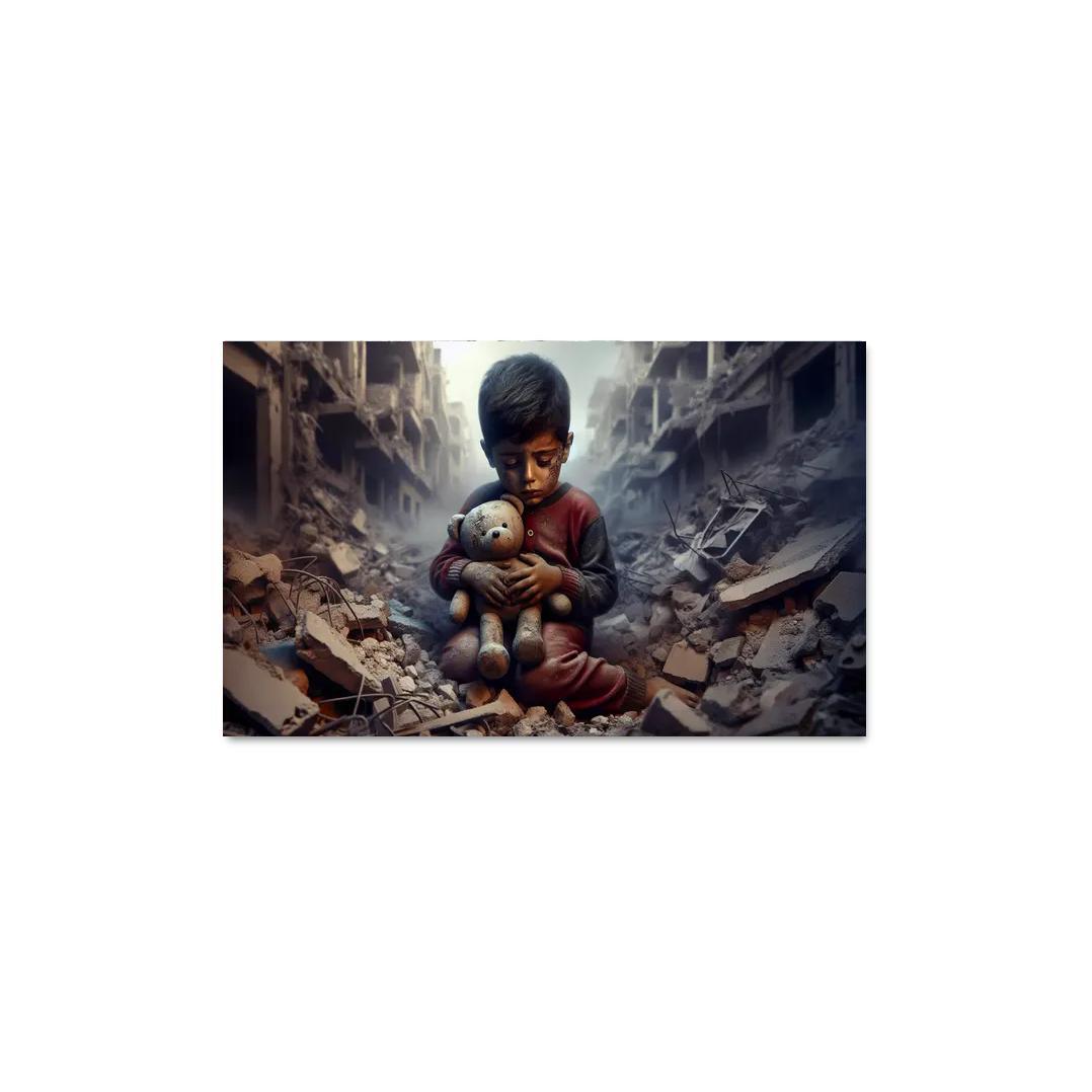 Echoes Of War The Impact On Innocent Lives Custom Paintings Frame