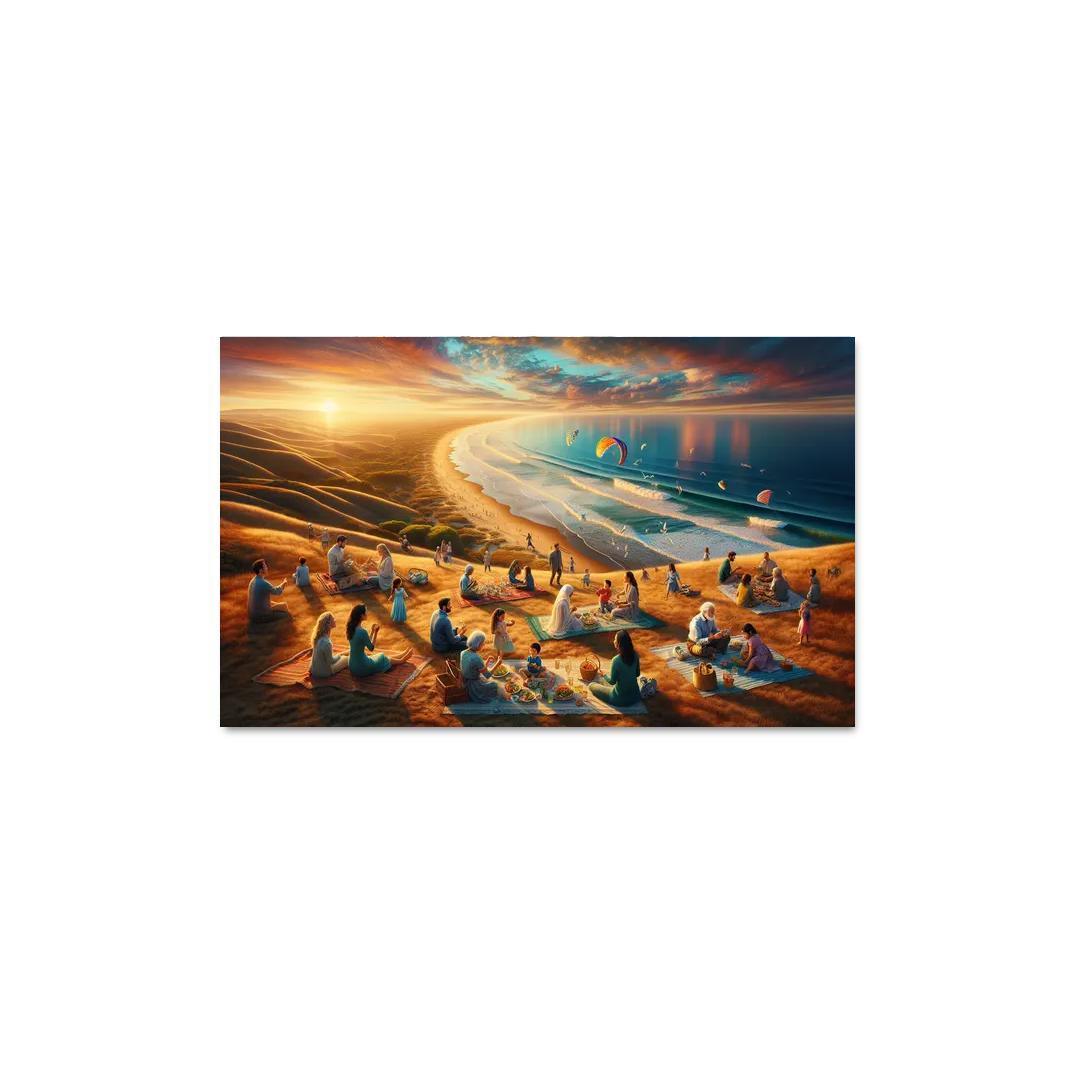 Bayside Retreat Scenic Picnic Spot Multi-panel Paintings