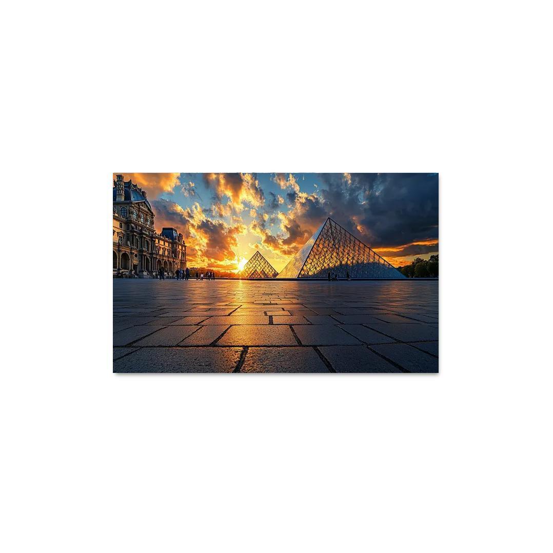 The Louvre Pyramid Abstract Paintings Frame