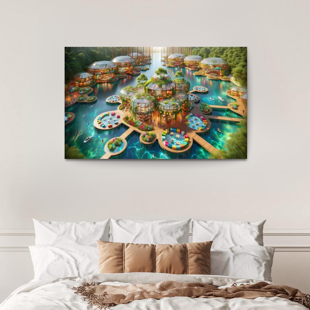 Aquatic Community Hubs Custom Paintings Frame