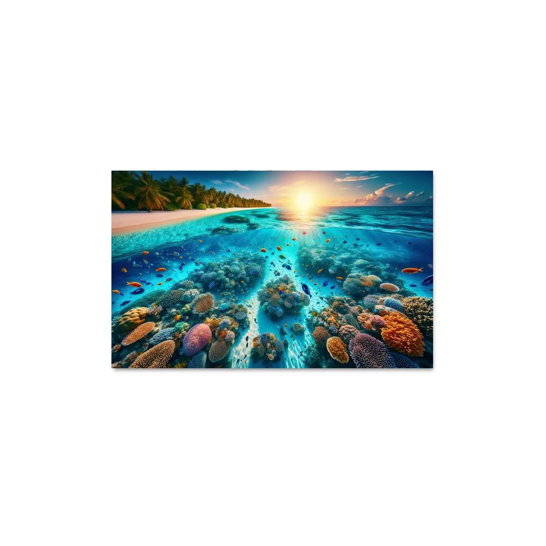 Coral Lagoon Underwater Exploration Paradise Premium Artwork Frames