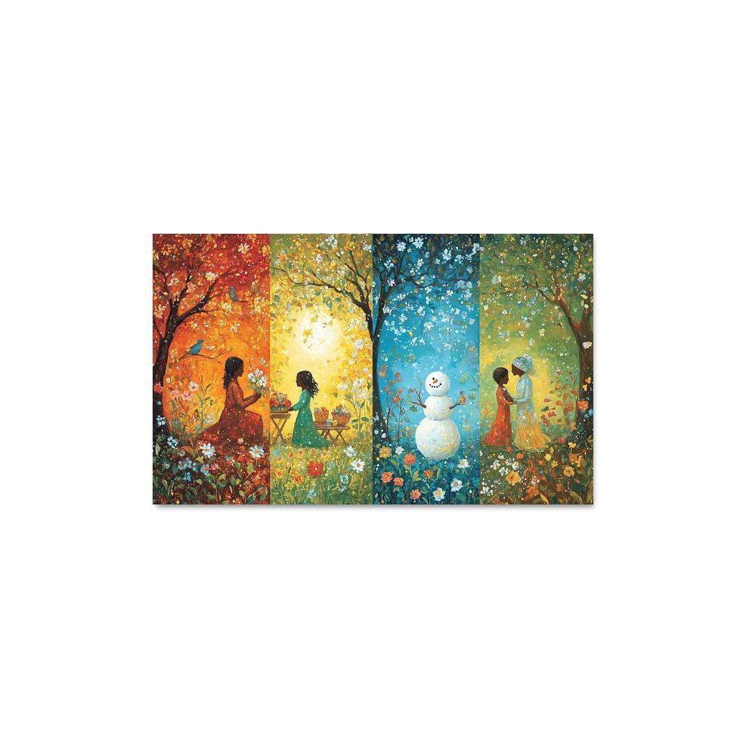 Seasons Of Love The Cycle Of Nurturing Custom Paintings Frame