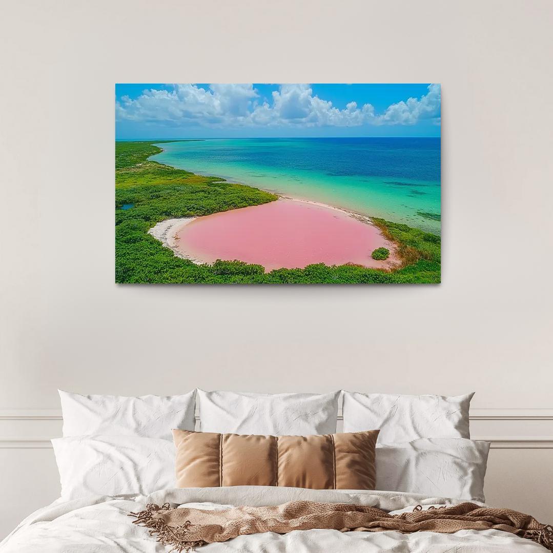 Lake Hillier Abstract Paintings Frame
