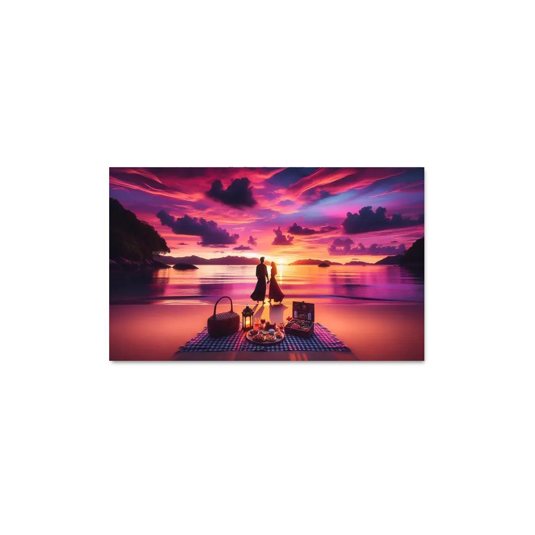Sunset Vista Romantic Getaway Modern Paintings Frame