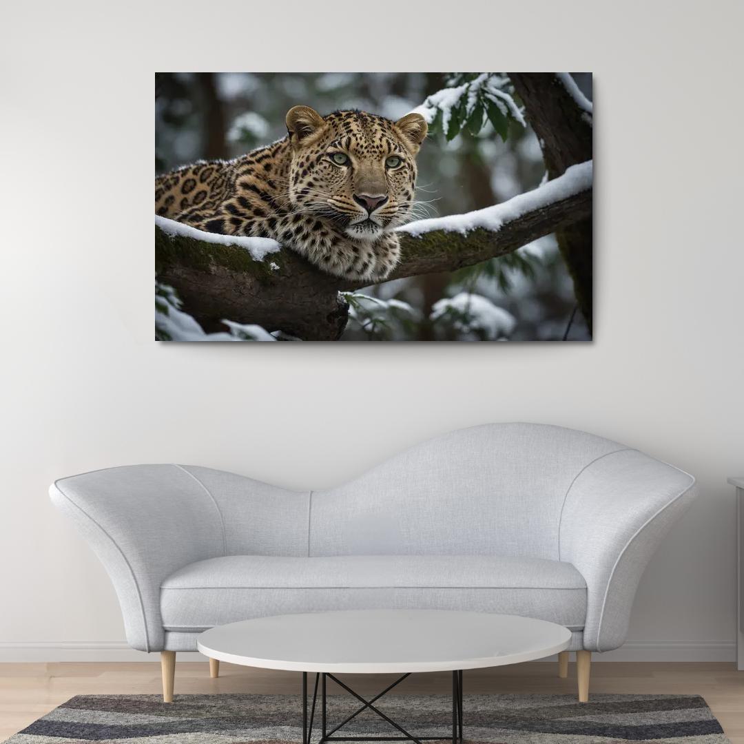 The Magnificent Amur Leopard Ghost Of The Forest Canvas Paintings Frame