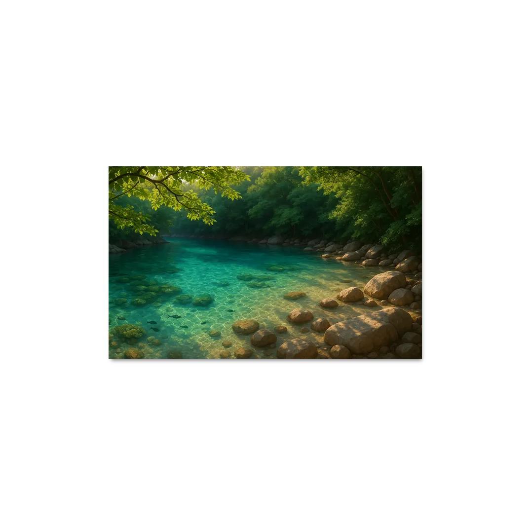 Hidden Lagoon Cove Serene Escape Custom Paintings Frame