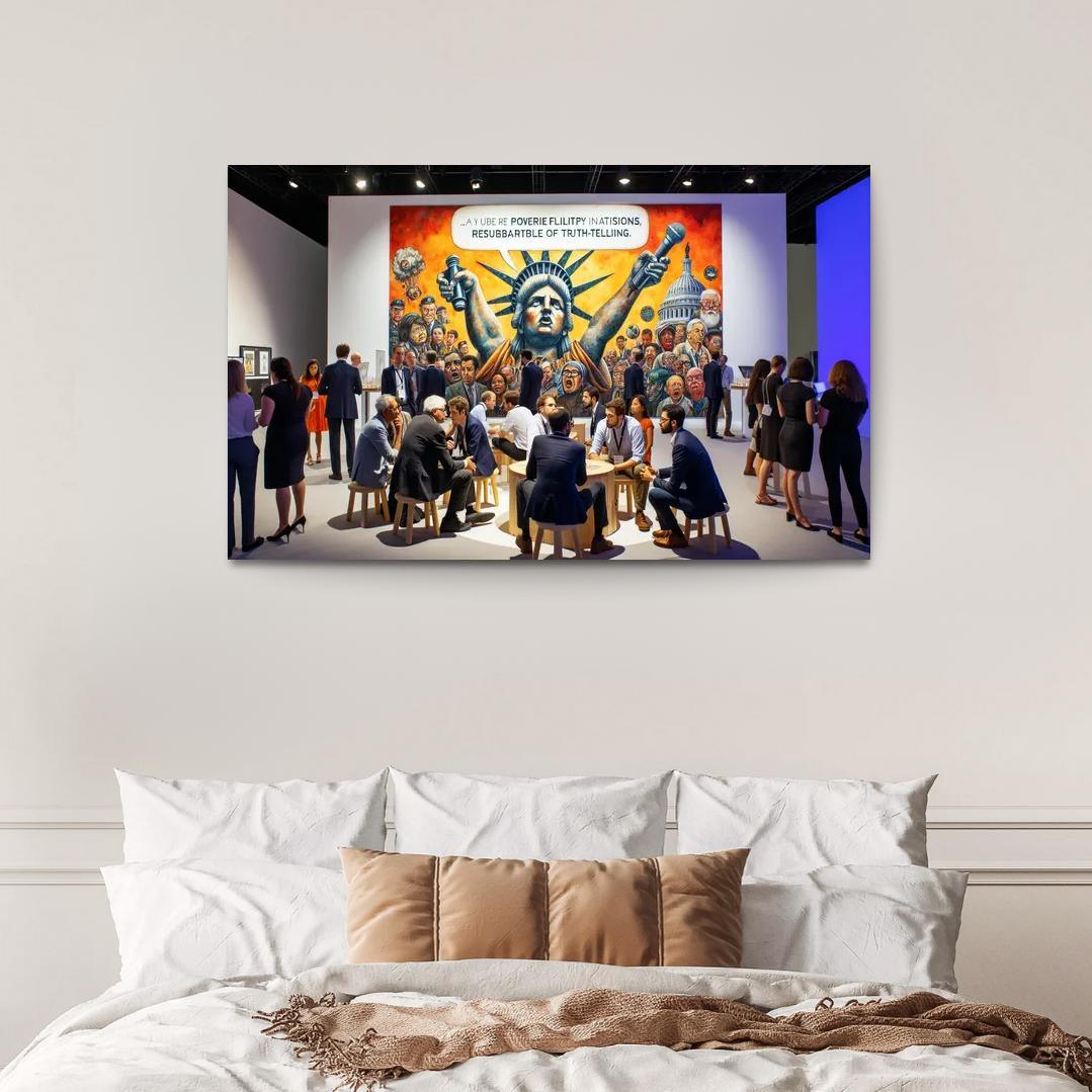 Reflections Of Truth Art For Journalism And Free Expression Multi-panel Paintings