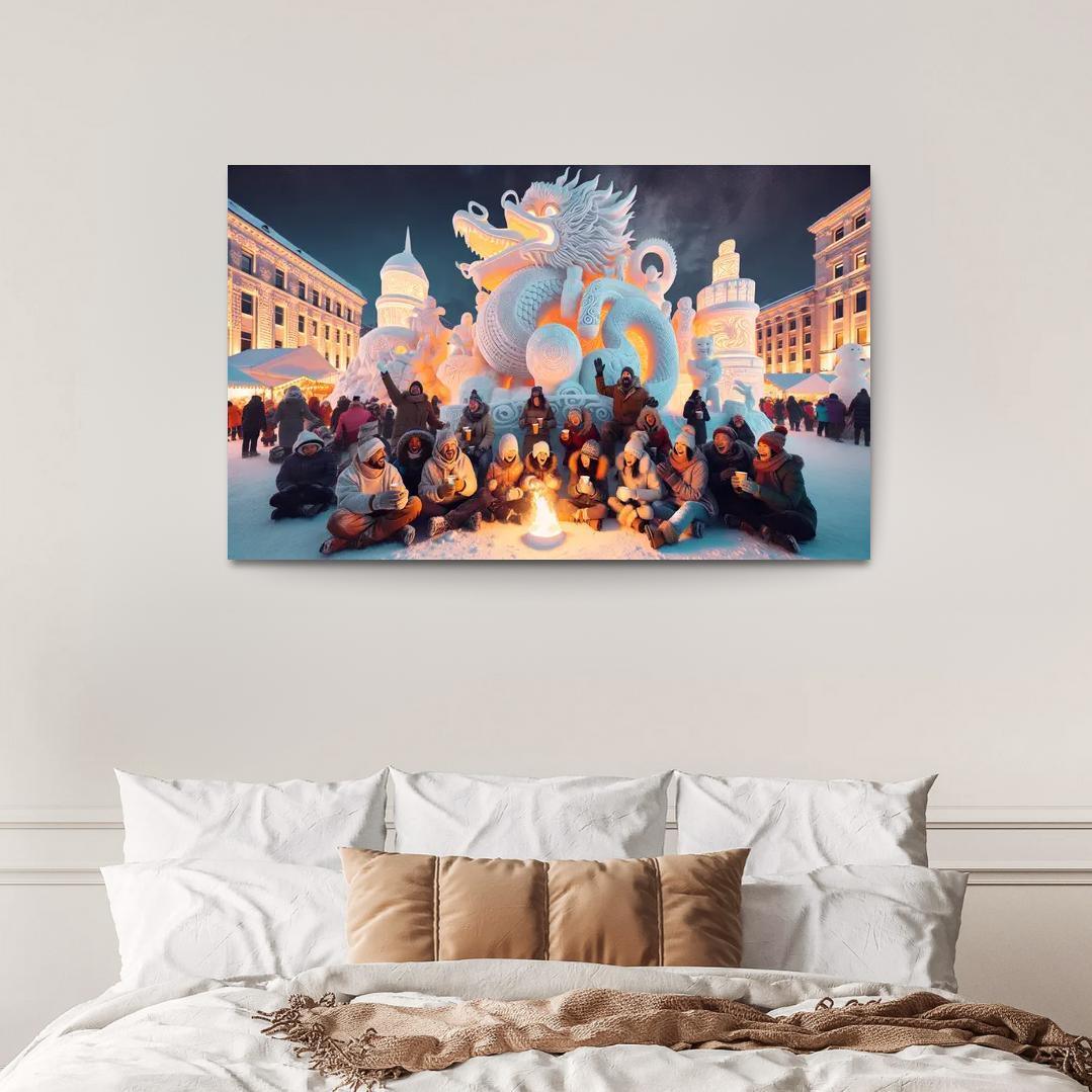 Sapporo Snow Festival Canvas Paintings Frame
