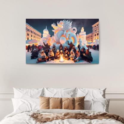 Sapporo Snow Festival Canvas Paintings Frame