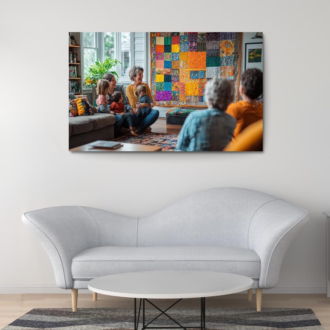 Threads Of Togetherness A Mothers Tapestry Custom Paintings Frame