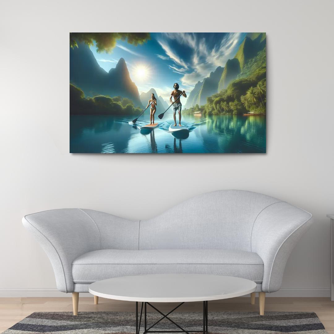 Calm Waters Paddleboarding Retreat Multi-panel Paintings