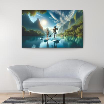 Calm Waters Paddleboarding Retreat Multi-panel Paintings