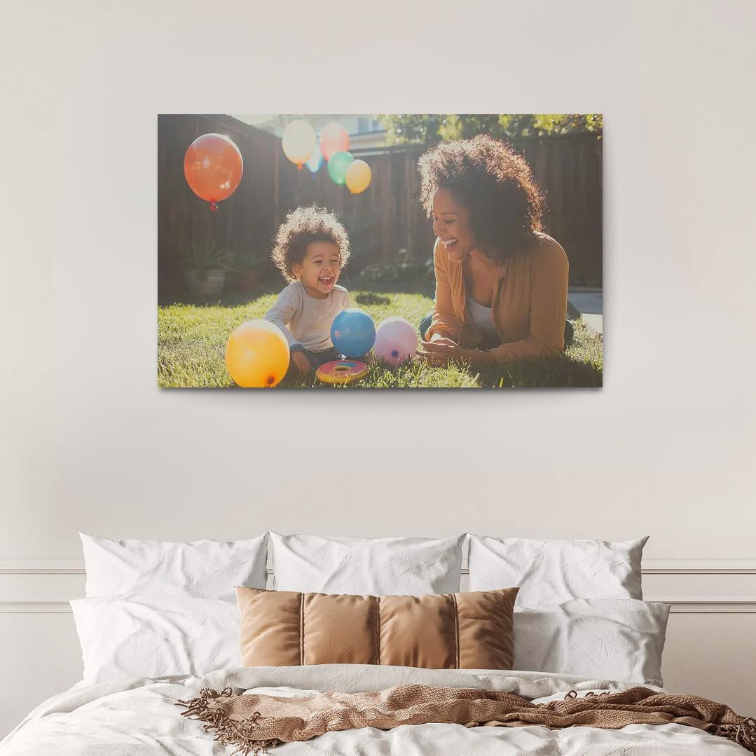 The Echo Of Her Laughter A Mothers Joy Canvas Paintings Frame
