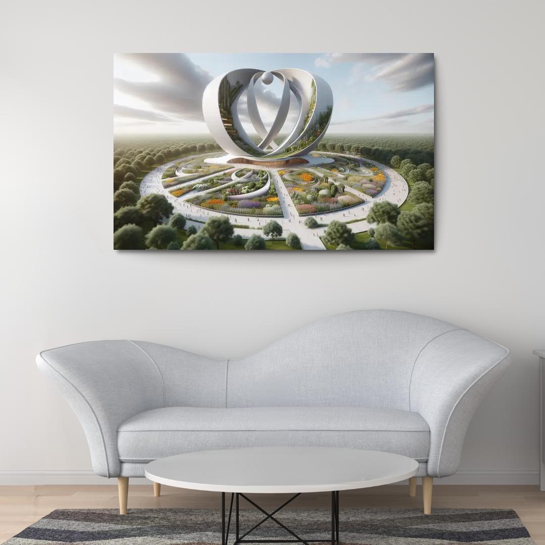 Symbolic Structures Of Peace Custom Paintings Frame