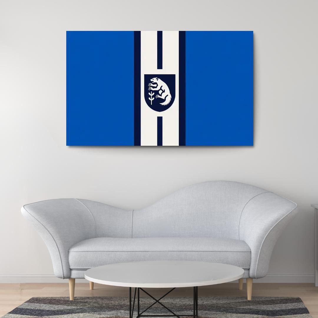 Journey of the North The Flag of the Northwest Territories 1 Piece HD Canvas Wall Art-Original Frame