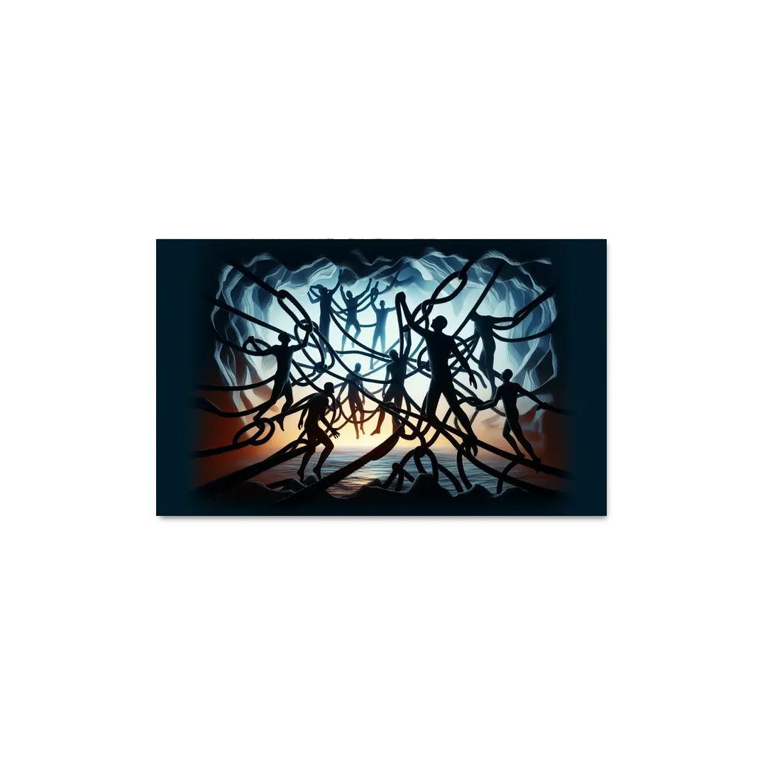 Invisible Threads Art on Human Trafficking Awareness 1 Piece HD Canvas Wall Art-Original Frame